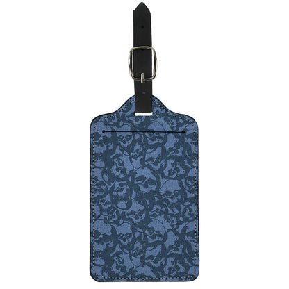 Skull Denim Jeans Pattern Print Luggage Tag