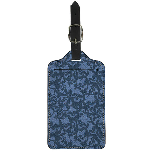 Skull Denim Jeans Pattern Print Luggage Tag