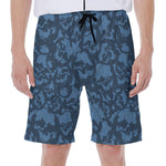 Skull Denim Jeans Pattern Print Men's Beach Shorts