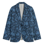 Skull Denim Jeans Pattern Print Men's Blazer