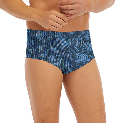 Skull Denim Jeans Pattern Print Men's Briefs
