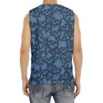 Skull Denim Jeans Pattern Print Men's Fitness Tank Top