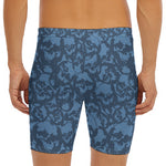 Skull Denim Jeans Pattern Print Men's Long Boxer Briefs