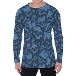 Skull Denim Jeans Pattern Print Men's Long Sleeve T-Shirt