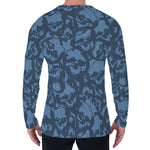 Skull Denim Jeans Pattern Print Men's Long Sleeve T-Shirt