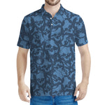 Skull Denim Jeans Pattern Print Men's Polo Shirt