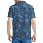 Skull Denim Jeans Pattern Print Men's Polo Shirt