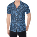 Skull Denim Jeans Pattern Print Men's Shirt