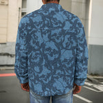 Skull Denim Jeans Pattern Print Men's Shirt Jacket