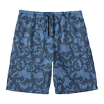 Skull Denim Jeans Pattern Print Men's Swim Trunks