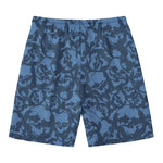 Skull Denim Jeans Pattern Print Men's Swim Trunks