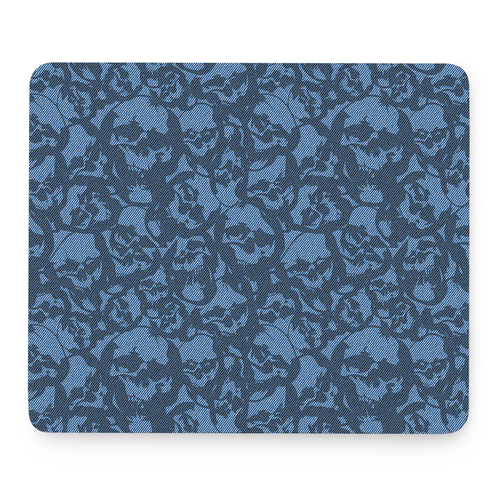 Skull Denim Jeans Pattern Print Mouse Pad