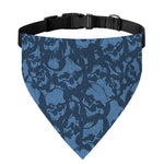 Skull Denim Jeans Pattern Print Over The Collar Dog Bandana