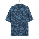 Skull Denim Jeans Pattern Print Rayon Hawaiian Shirt