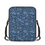 Skull Denim Jeans Pattern Print Rectangular Crossbody Bag