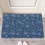 Skull Denim Jeans Pattern Print Rubber Doormat
