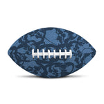 Skull Denim Jeans Pattern Print Rugby Ball