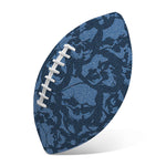 Skull Denim Jeans Pattern Print Rugby Ball
