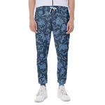 Skull Denim Jeans Pattern Print Scuba Joggers