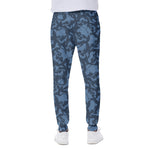 Skull Denim Jeans Pattern Print Scuba Joggers