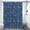 Skull Denim Jeans Pattern Print Shower Curtain