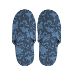 Skull Denim Jeans Pattern Print Slippers