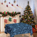 Skull Denim Jeans Pattern Print Tablecloth