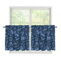 Skull Denim Jeans Pattern Print Tier Curtains