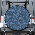 Skull Denim Jeans Pattern Print Tire Cover