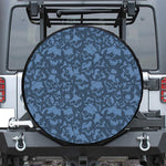 Skull Denim Jeans Pattern Print Tire Cover