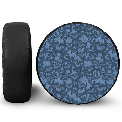 Skull Denim Jeans Pattern Print Tire Cover
