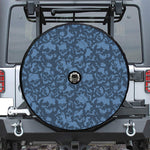 Skull Denim Jeans Pattern Print Tire Cover With Camera Hole