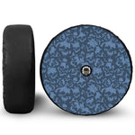 Skull Denim Jeans Pattern Print Tire Cover With Camera Hole