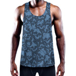 Skull Denim Jeans Pattern Print Training Tank Top