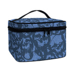 Skull Denim Jeans Pattern Print Travel Makeup Bag