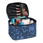 Skull Denim Jeans Pattern Print Travel Makeup Bag