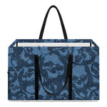 Skull Denim Jeans Pattern Print Utility Tote Bag