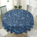 Skull Denim Jeans Pattern Print Waterproof Round Tablecloth