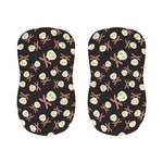 Skull Fried Egg And Bacon Pattern Print Bar Stool Covers