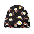 Skull Fried Egg And Bacon Pattern Print Beanie