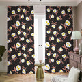 Skull Fried Egg And Bacon Pattern Print Dimout Pencil Pleat Curtains