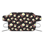 Skull Fried Egg And Bacon Pattern Print Car Windshield Snow Cover