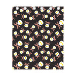 Skull Fried Egg And Bacon Pattern Print Curtain