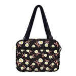 Skull Fried Egg And Bacon Pattern Print Double Strap Bible Bag