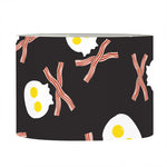 Skull Fried Egg And Bacon Pattern Print Drum Lamp Shade