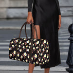 Skull Fried Egg And Bacon Pattern Print Duffle Bag