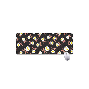 Skull Fried Egg And Bacon Pattern Print Extended Mouse Pad