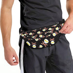 Skull Fried Egg And Bacon Pattern Print Fanny Pack