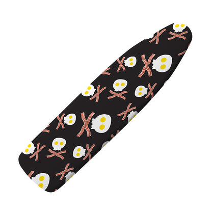 Skull Fried Egg And Bacon Pattern Print Ironing Board Cover