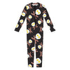 Skull Fried Egg And Bacon Pattern Print Jumpsuit